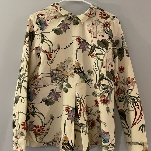 Zara flowery blouse shirt size S - Picture 2 of 4